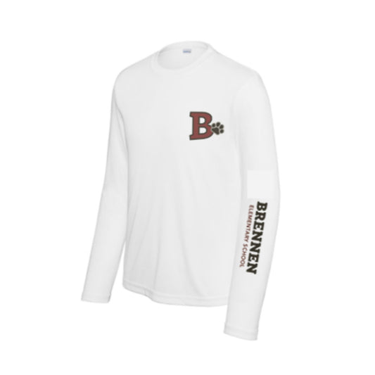 White Long Sleeve Performance Shirt