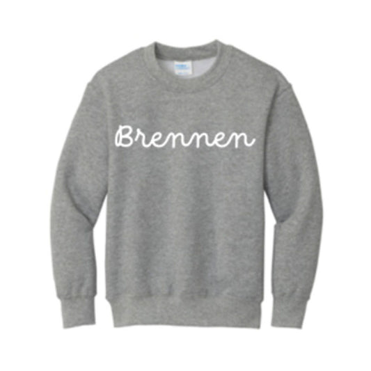 Youth Script Crew Neck Sweatshirt