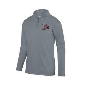 Gray "B" Quarter Zip Shirt